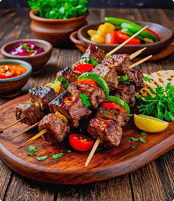 Grilled lamb BBQ with spices